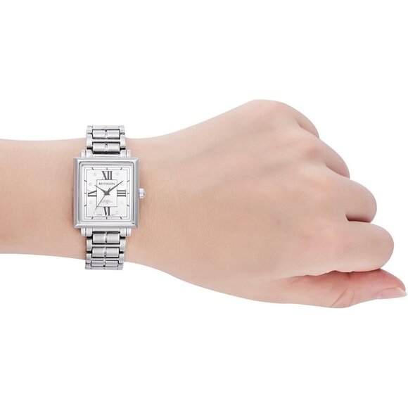 ?Women’s Sliver Chic Genuine Crystal Bracelet Watch